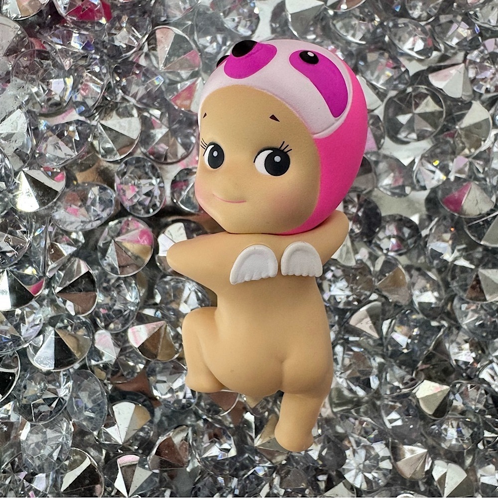 Sonny angel sloth looking back series sticky belly Pink Wings hipper figurine